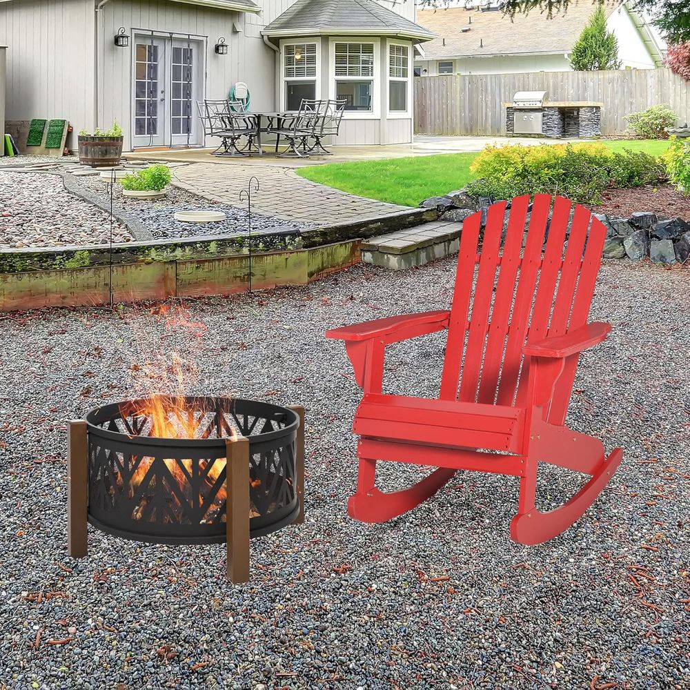 Wooden Adirondack Rocking Chai - Adirondack Chair Wood recension och pris