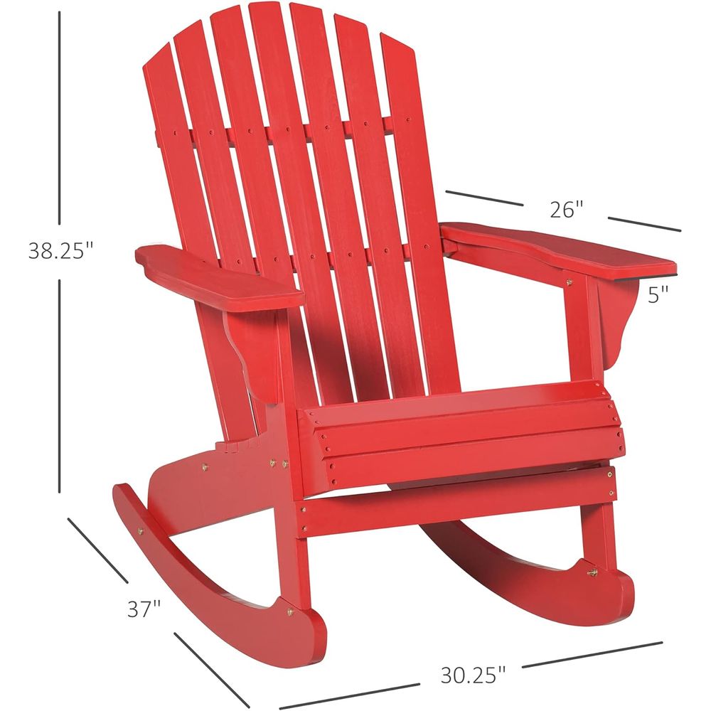 Wooden Adirondack Rocking Chai - Adirondack Chair Wood recension och pris