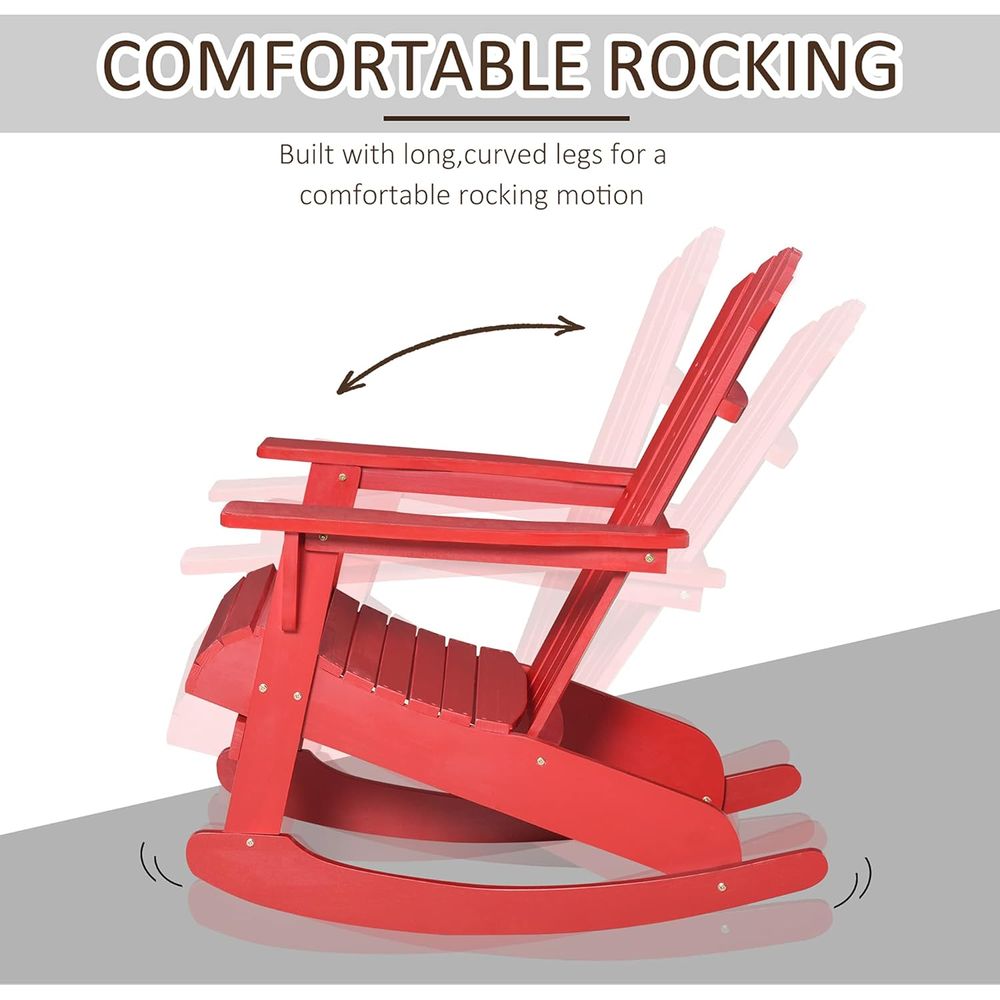 Wooden Adirondack Rocking Chai - Adirondack Chair Wood recension och pris
