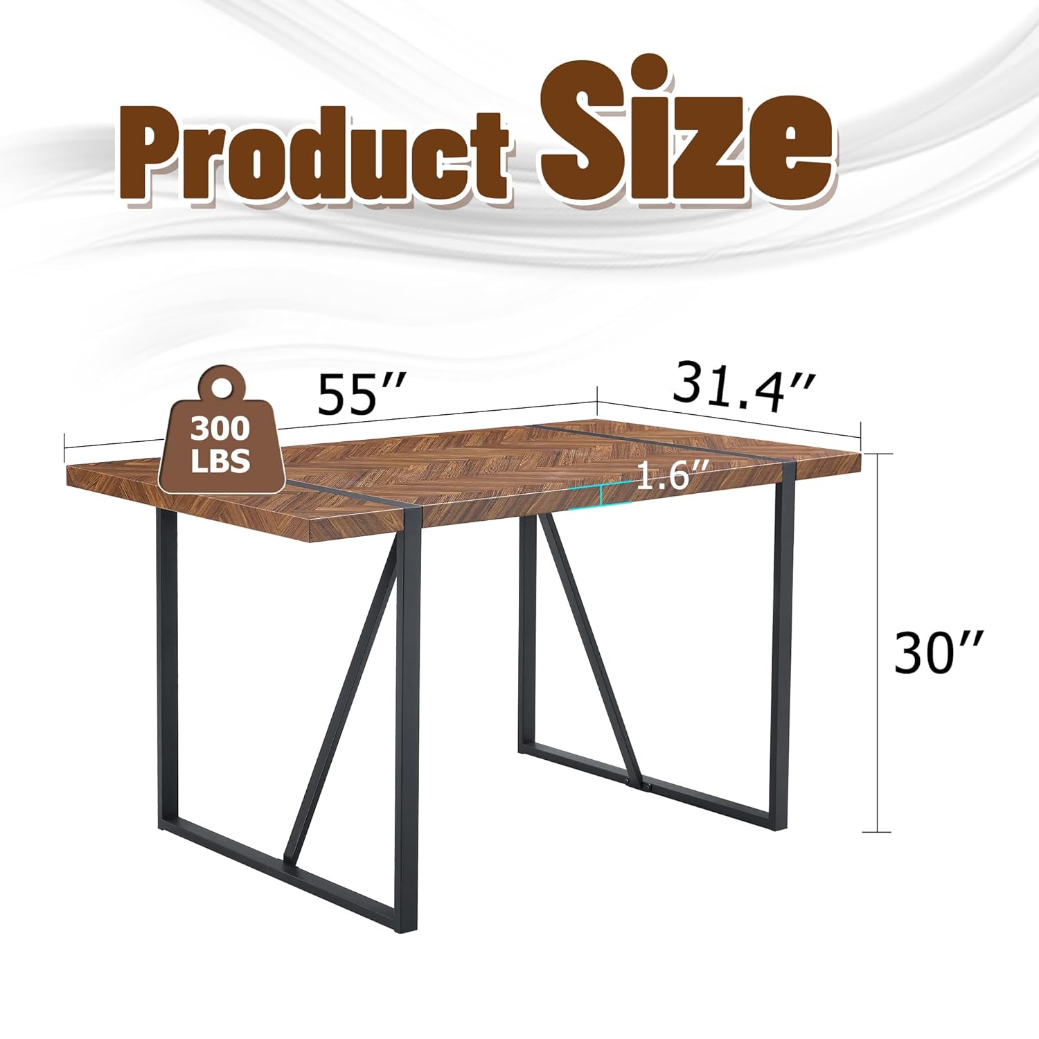 Retro Dining Table Dark Wood T - Outdoor Furniture Legs recension och pris