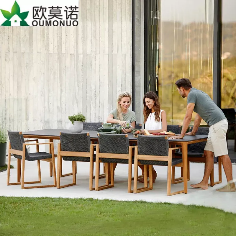 Outdoor Rattan Teak Dining Set - Outdoor Furniture Dining Set recension och pris
