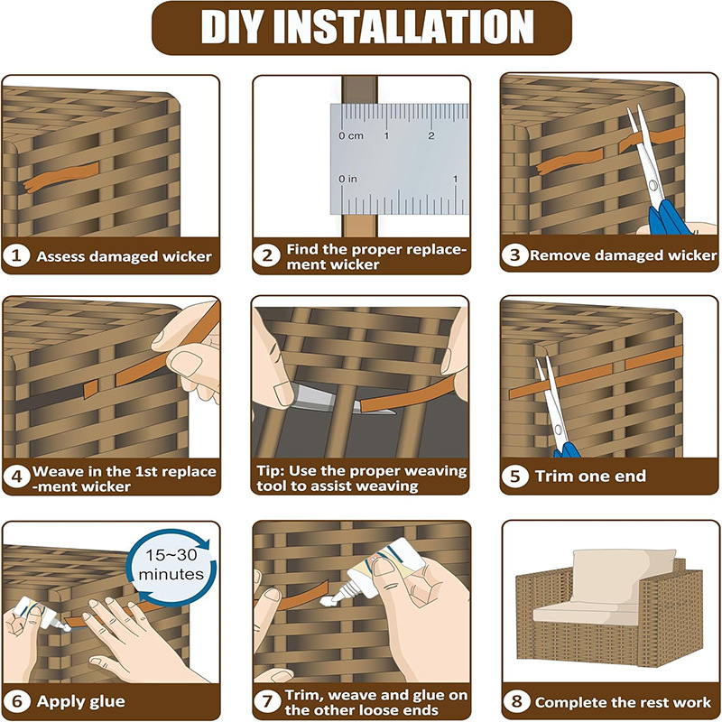 Weaving Rattan Repair Material - Outdoor Furniture Restoration recension och pris