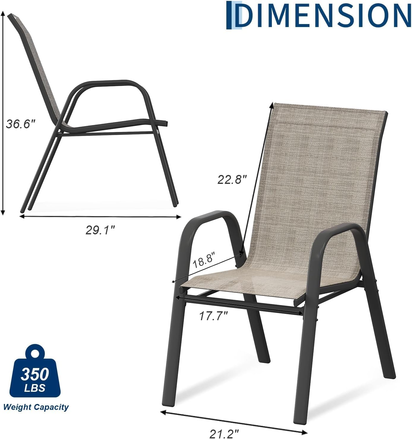 Patio Dining Chairs Set of 4,  - Outdoor Furniture Dining Set recension och pris