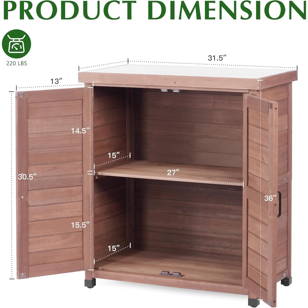 Outdoor Storage Cabinet & Pott - Garden Bench Metal recension och pris