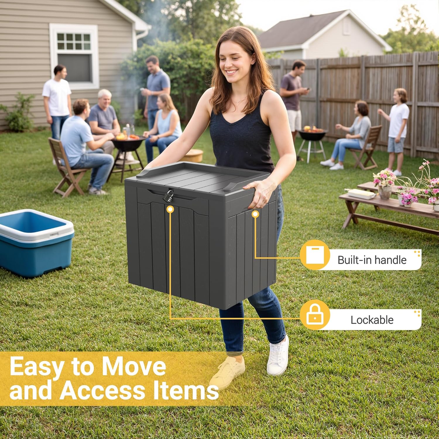 31 Gallon Outdoor Storage Box  - Outdoor Furniture Grey recension och pris