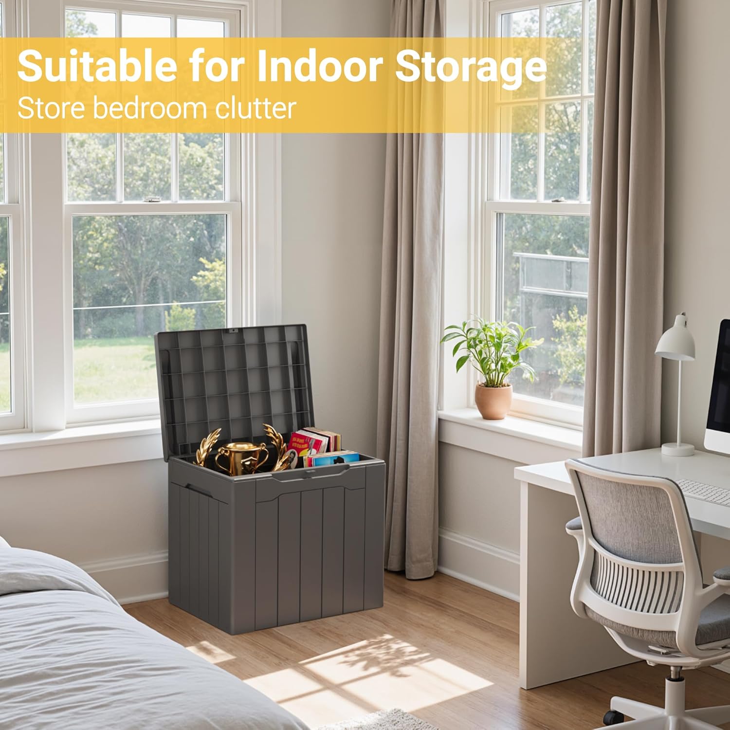 31 Gallon Outdoor Storage Box  - Outdoor Furniture Grey recension och pris