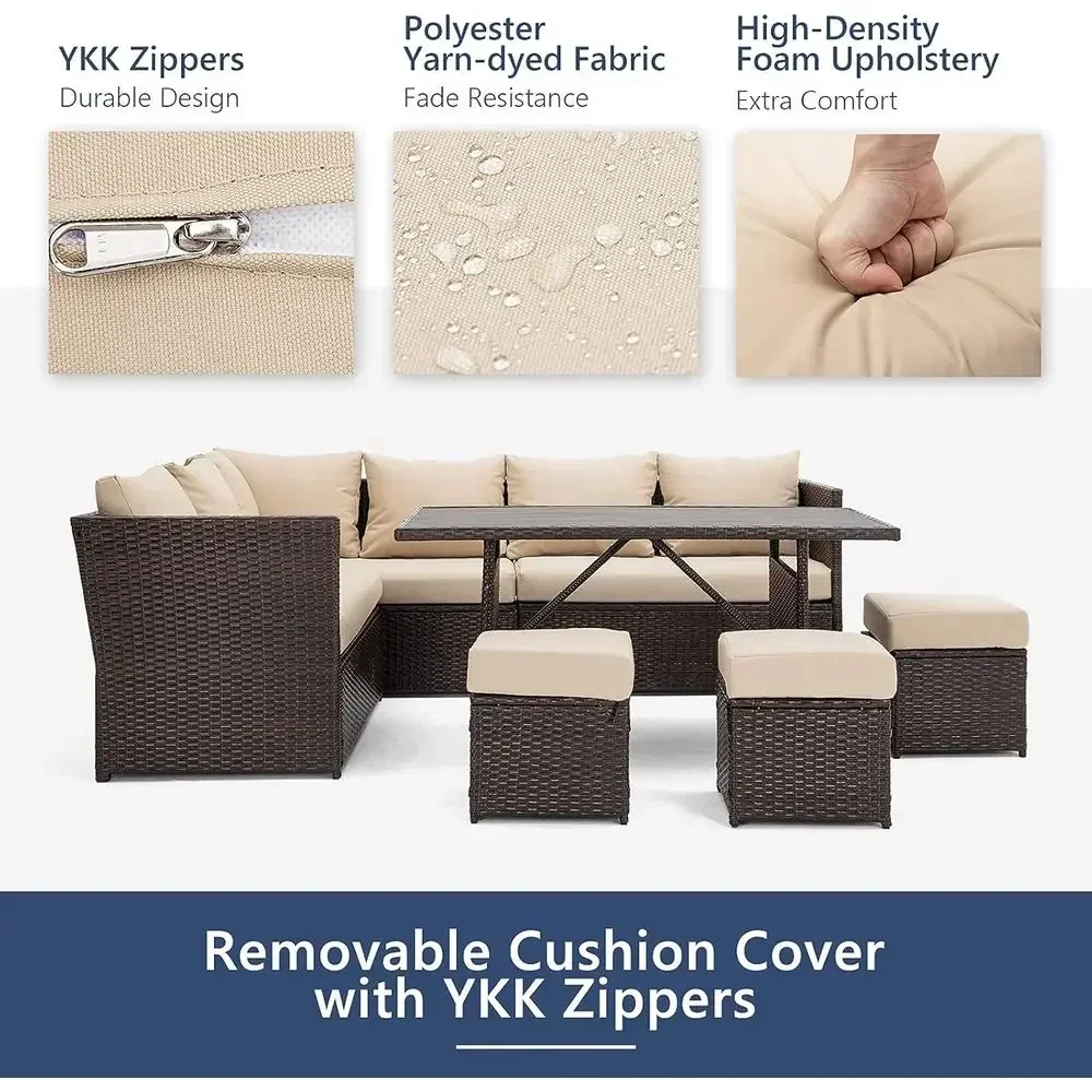 7-Piece Patio Furniture Set wi - Outdoor Furniture Dining Set recension och pris