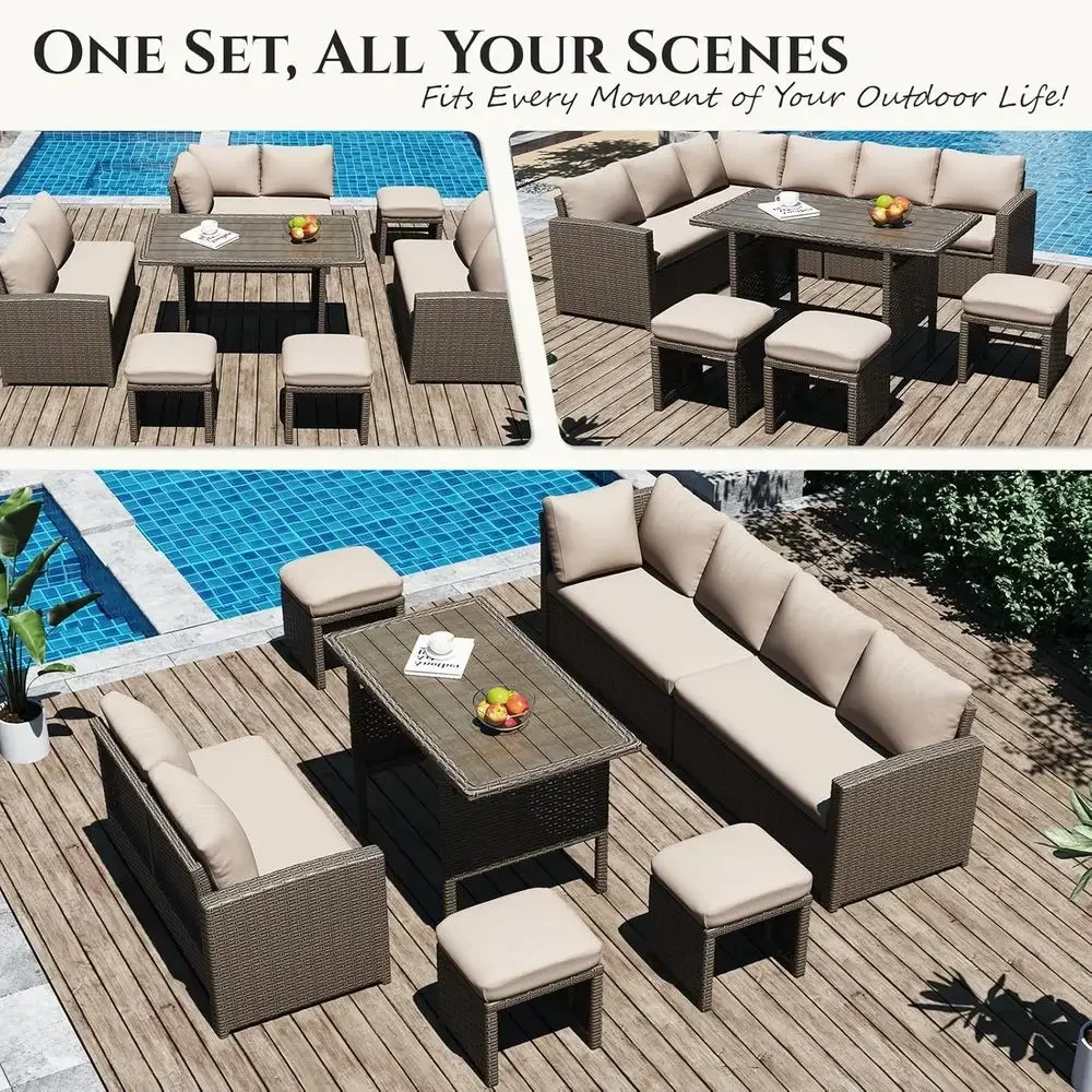 7-Piece Patio Furniture Set wi - Outdoor Furniture Dining Set recension och pris