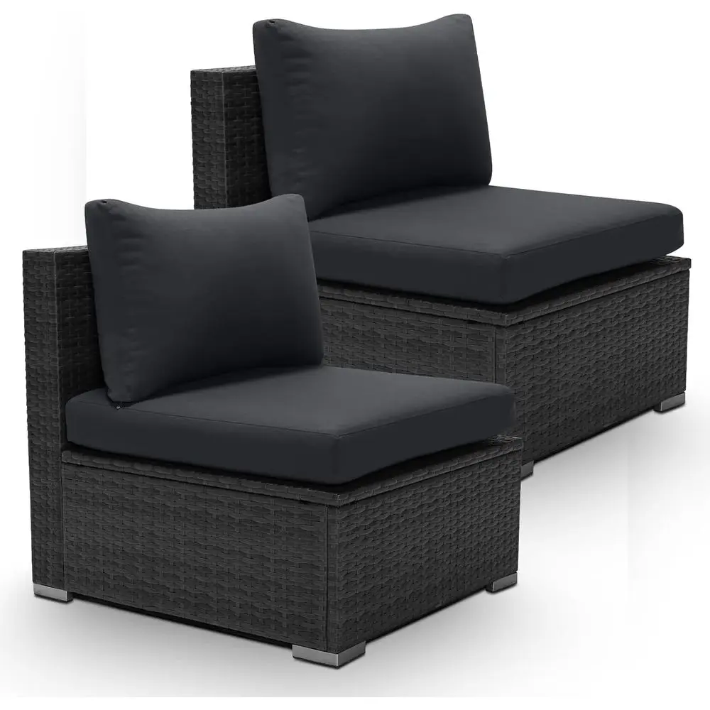2-Piece Rattan Patio Furniture - Outdoor Furniture Grey recension och pris