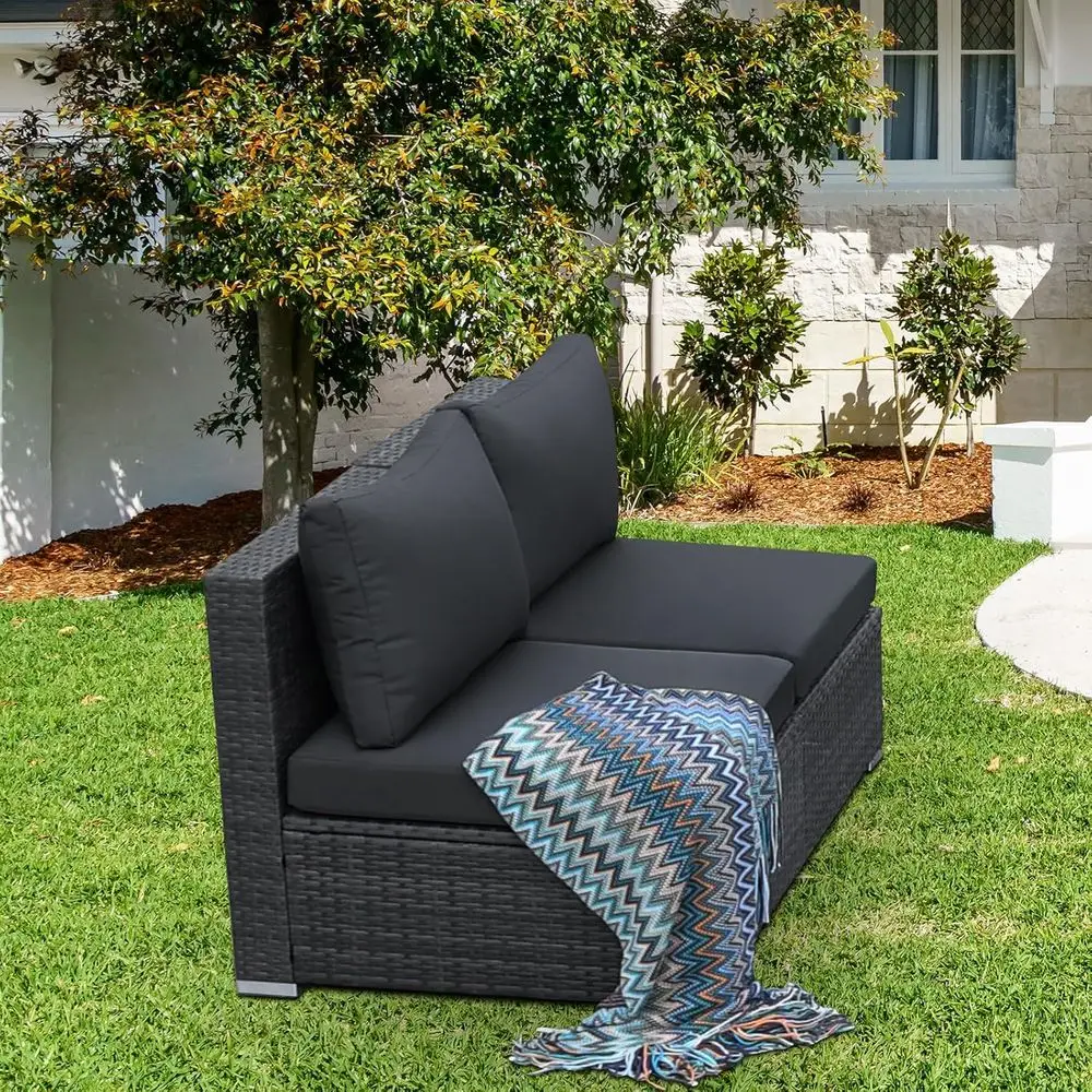 2-Piece Rattan Patio Furniture - Outdoor Furniture Grey recension och pris