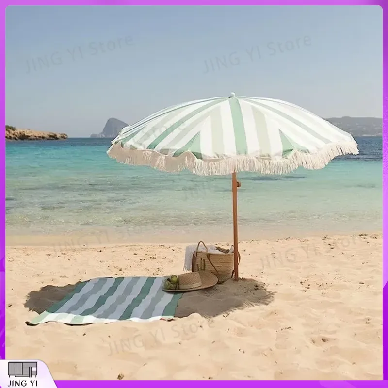 Portable Green and White Strip - Outdoor Furniture Green recension och pris