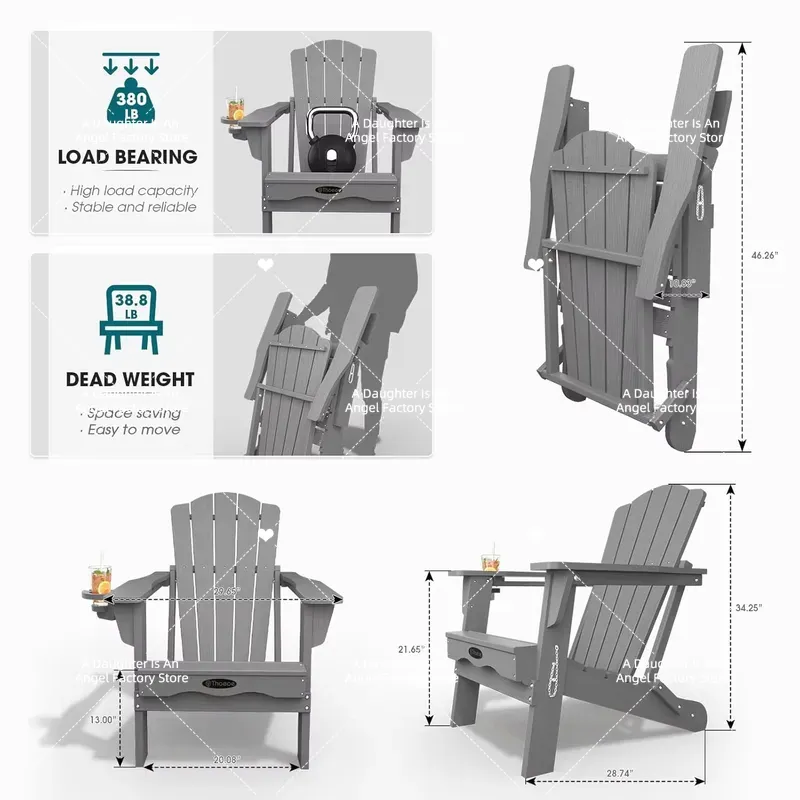 Set of 2 Folding Adirondack Ch - Adirondack Chair Wood recension och pris